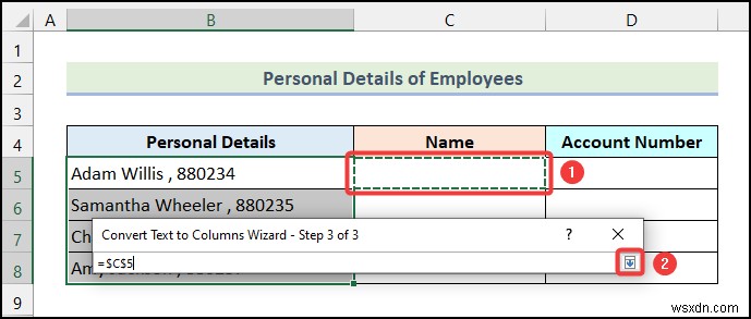 Cách sử dụng tính năng chuyển văn bản thành cột với tính năng chuyển hàng trong Excel