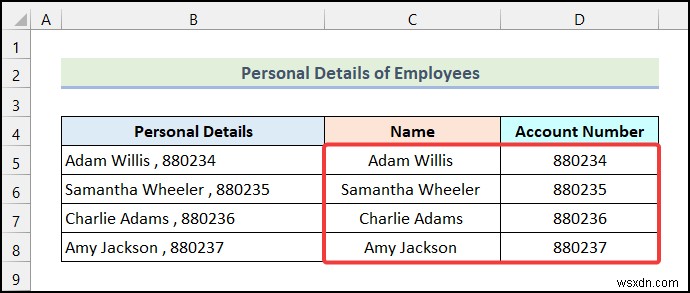 Cách sử dụng tính năng chuyển văn bản thành cột với tính năng chuyển hàng trong Excel