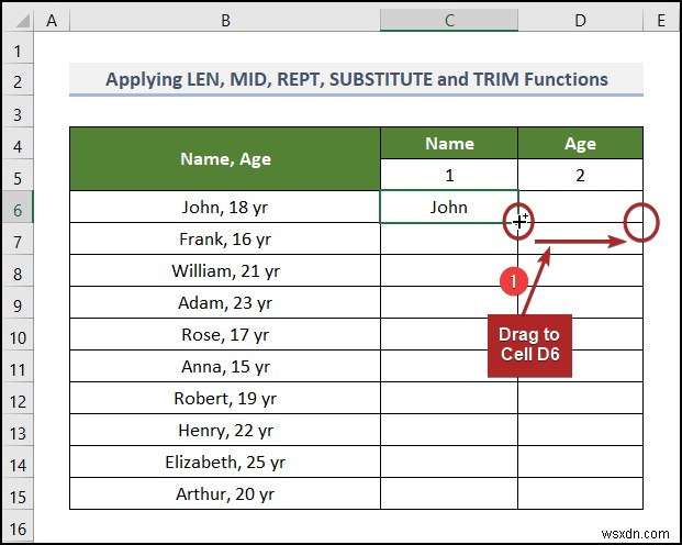 Cách chuyển văn bản thành cột mà không ghi đè trong Excel