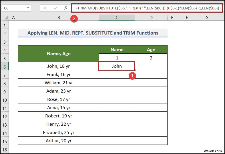 Cách chuyển văn bản thành cột mà không ghi đè trong Excel