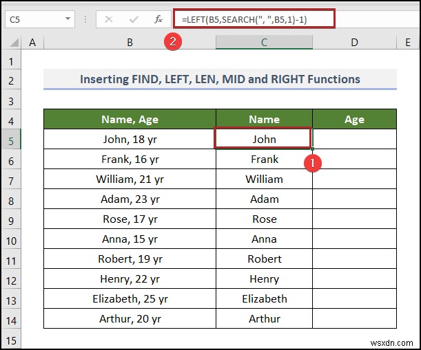 Cách chuyển văn bản thành cột mà không ghi đè trong Excel