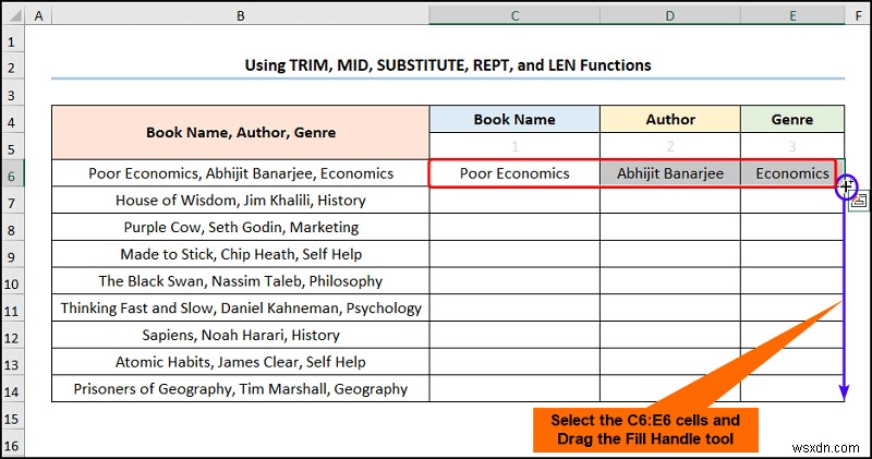 Cách chuyển văn bản thành cột với nhiều dấu phân cách trong Excel