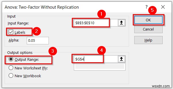 Thiết kế khối ngẫu nhiên ANOVA trong Excel (với các bước đơn giản)