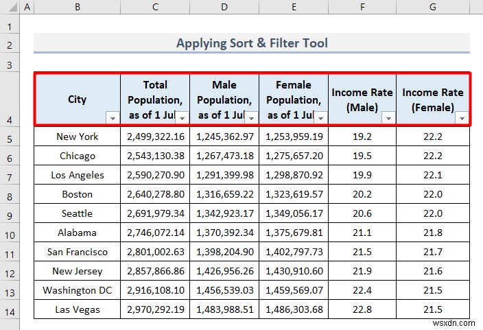 Cách phân tích dữ liệu nhân khẩu học trong Excel (5 phương pháp cơ bản)