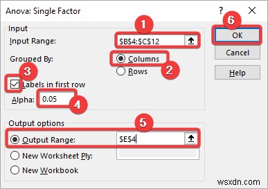 Cách tạo bảng ANOVA trong Excel (3 cách phù hợp)