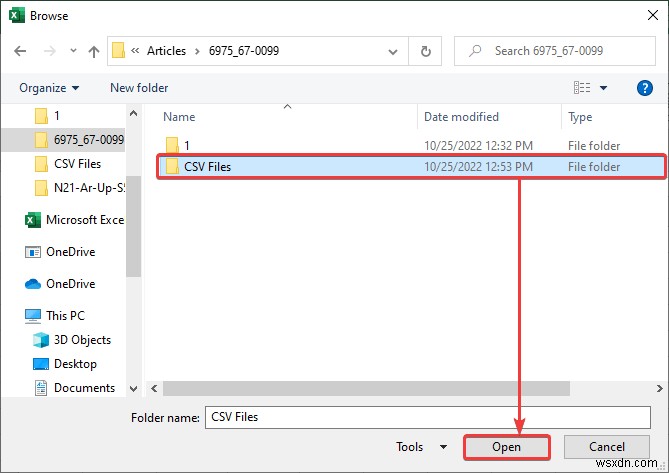 Hợp nhất tệp CSV thành nhiều trang tính trong Excel (với các bước dễ dàng)