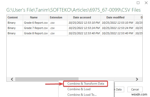 Hợp nhất tệp CSV thành nhiều trang tính trong Excel (với các bước dễ dàng)