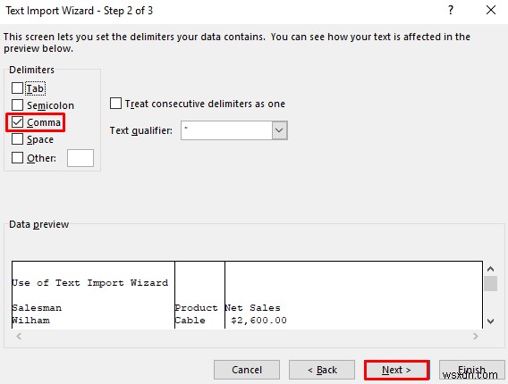 Cách mở CSV bằng Dấu phân cách trong Excel (6 cách đơn giản)