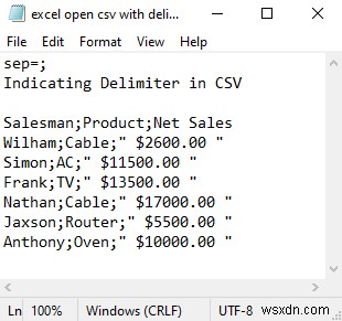 Cách mở CSV bằng Dấu phân cách trong Excel (6 cách đơn giản)