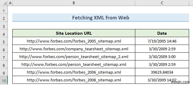 Cách chuyển đổi XML thành cột trong Excel (4 cách phù hợp)