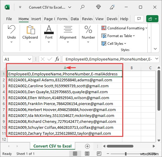 Chuyển đổi CSV sang Excel Tự động với các bước dễ dàng