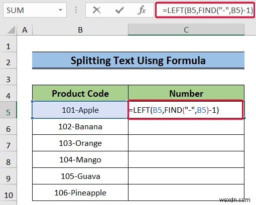 Cách chuyển đổi cột thành văn bản với dấu tách trong Excel