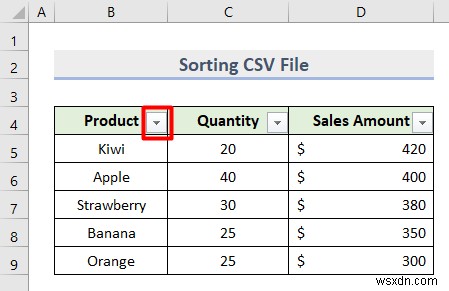 Cách sắp xếp tệp CSV trong Excel (2 Phương pháp nhanh)