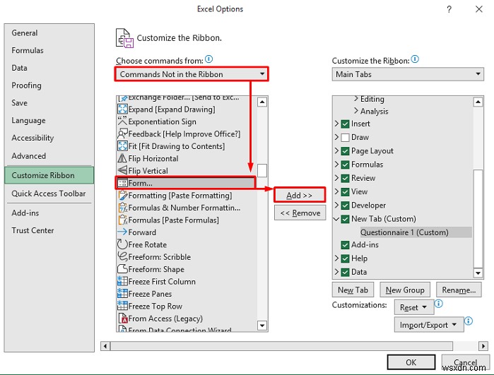 Cách tạo bảng câu hỏi trong Excel (2 cách dễ dàng)