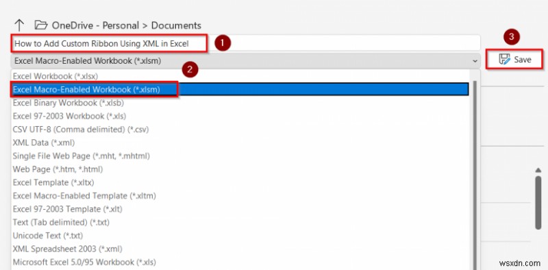 Cách thêm ruy-băng tùy chỉnh bằng XML trong Excel