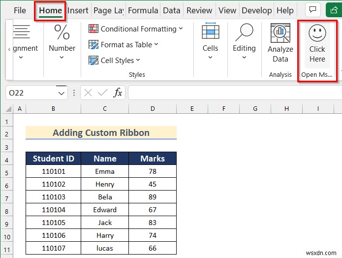 Cách thêm ruy-băng tùy chỉnh bằng XML trong Excel