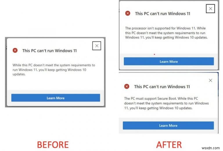 Ứng dụng Kiểm tra sức khỏe PC Windows 11 được cập nhật một chút, đưa ra lý do thất bại