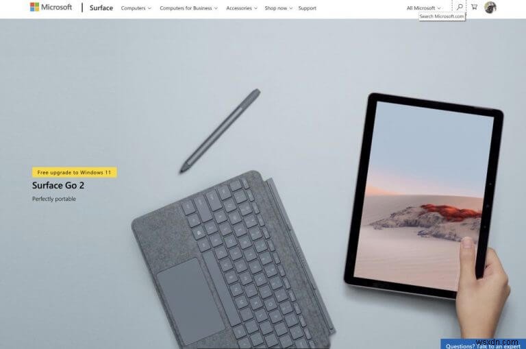 Danh sách Microsoft Store Surface bổ sung nâng cấp miễn phí cho biểu ngữ Windows 11