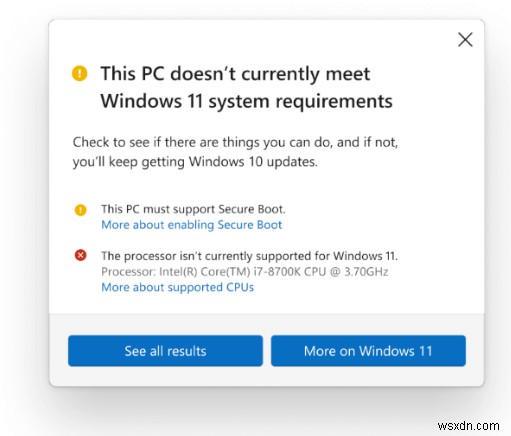 Microsoft cập nhật thông số kỹ thuật tối thiểu của Windows 11, xác nhận rằng có thể nâng cấp trên PC không được hỗ trợ