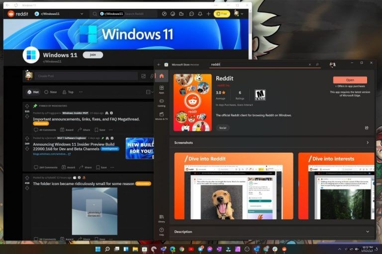 Reddit PWA chính thức xuất hiện trên Windows 11 Store 