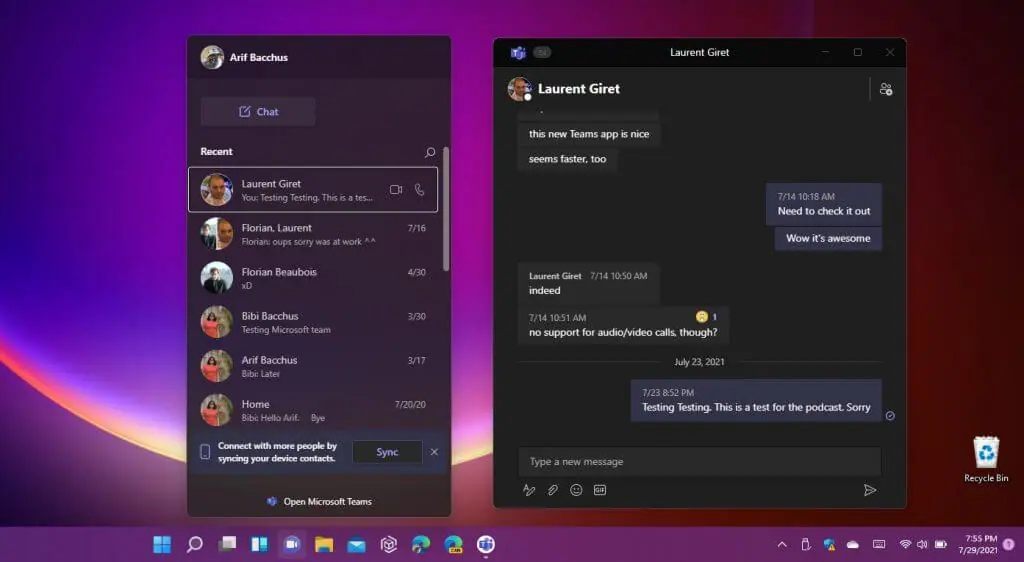 Ứng dụng trò chuyện mới của Windows 11 cho thấy tham vọng lớn của Microsofts Teams for Life