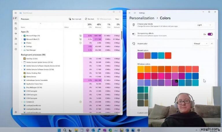 Microsoft trêu chọc hỗ trợ màu nhấn cho khu vực sử dụng Task Manager trong Windows 11