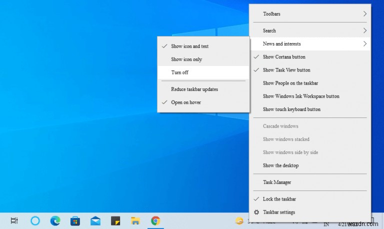 Cách tắt Widget trong Windows 10 hoặc Windows 11