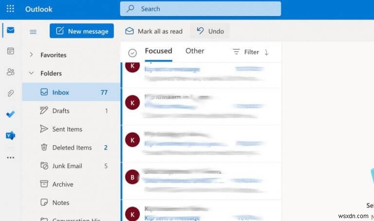 Cách khôi phục email đã xóa trong Outlook Web