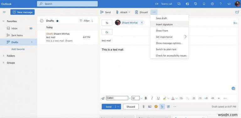 Cách thêm chữ ký email trong Outlook