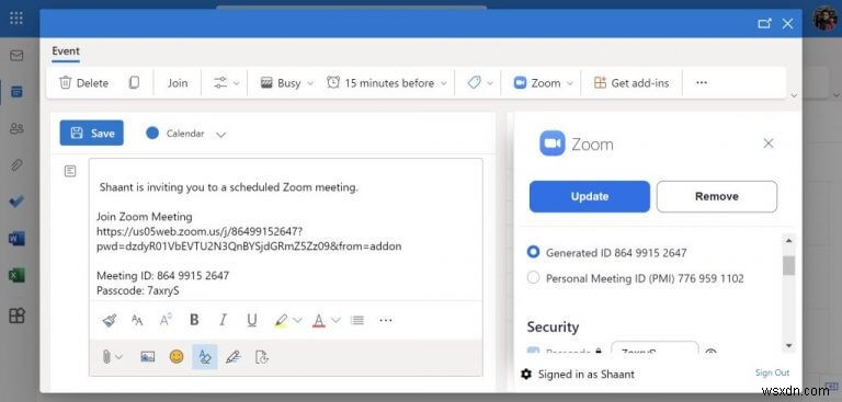 Cách thêm Thu phóng vào tài khoản Outlook của bạn