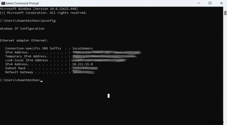 Cách tìm Địa chỉ IP của bạn trên Windows thông qua Command Prompt