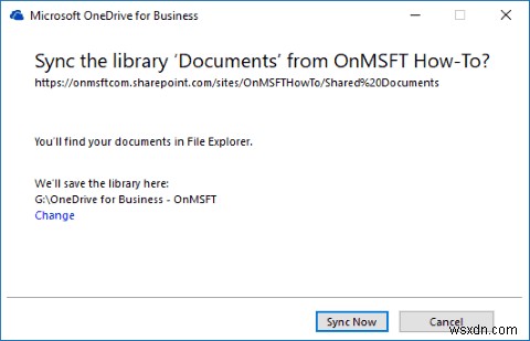 Cách đồng bộ hóa thư viện SharePoint bằng OneDrive for Business