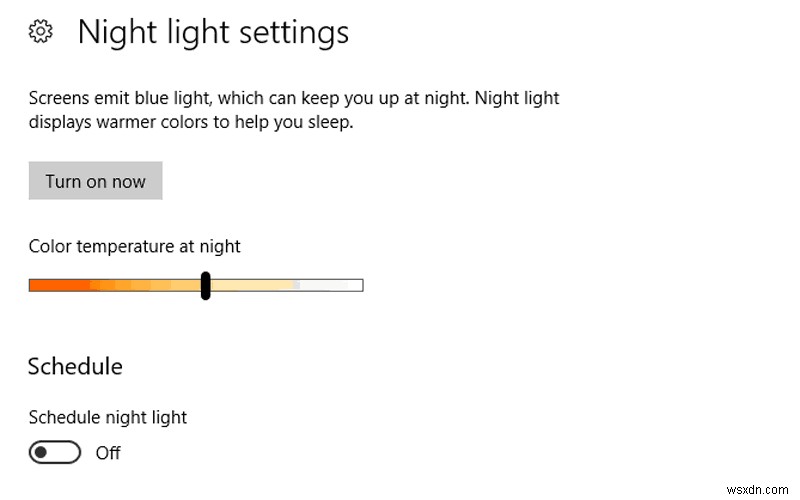 Cách thiết lập Night Light trong Windows 10 Creators Update