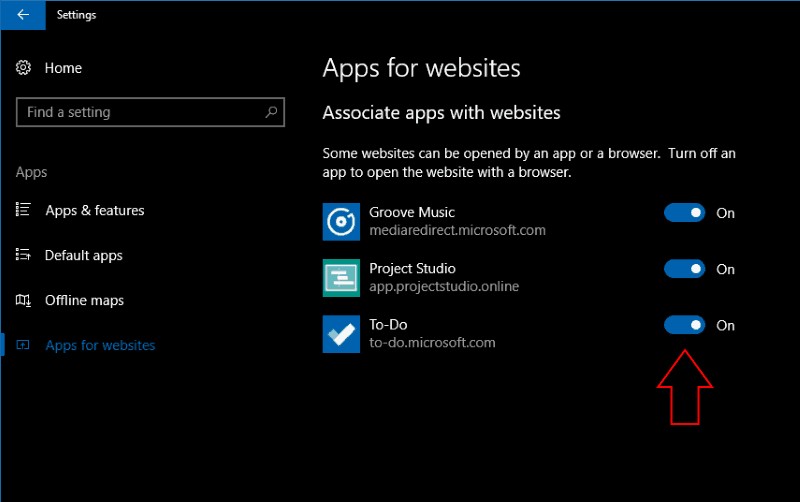 Ứng dụng cho trang web trong Windows 10 là gì?