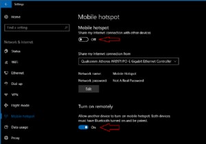 Cách thiết lập điểm phát sóng di động trên Windows 10