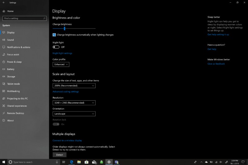 Cách tăng độ sáng màn hình trên Windows 10