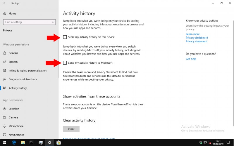 Cách tắt (hoặc bật lại) tính năng Dòng thời gian của Windows 10s
