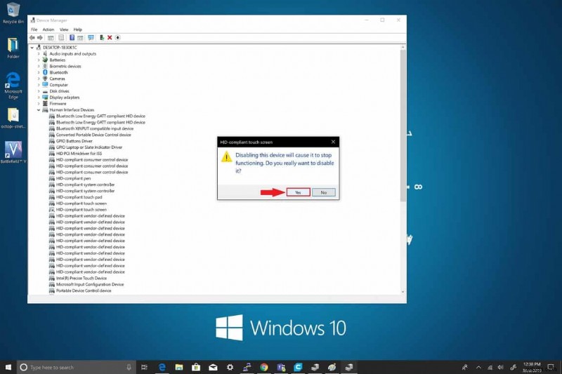 Cách tắt màn hình cảm ứng trong Windows 10