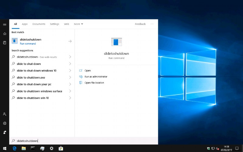 Cách sử dụng slide để tắt trên bất kỳ thiết bị Windows 10 nào
