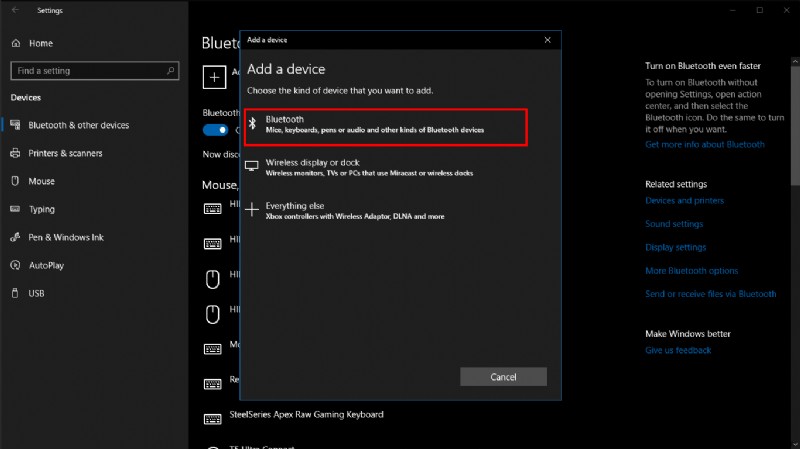 Cách gửi tệp qua Bluetooth từ PC chạy Windows 10