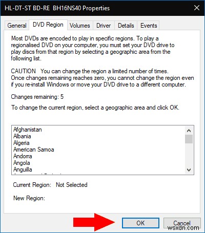 Cách thay đổi vùng phát lại DVD trong Windows 10