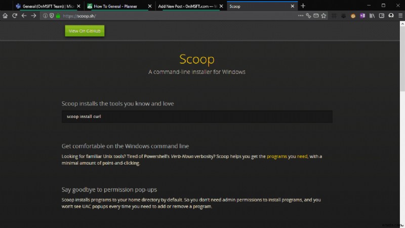 Cách cài đặt trình quản lý gói Scoop trong Windows 10