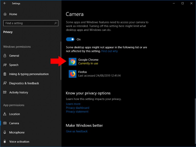 Cách xem ứng dụng nào đang sử dụng webcam của bạn trong Windows 10