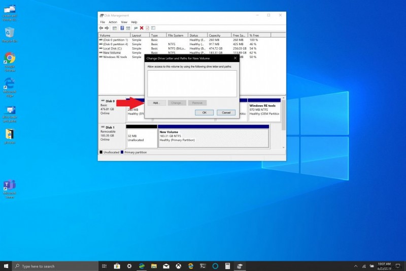 Cách gắn thiết bị lưu trữ di động trong Windows 10