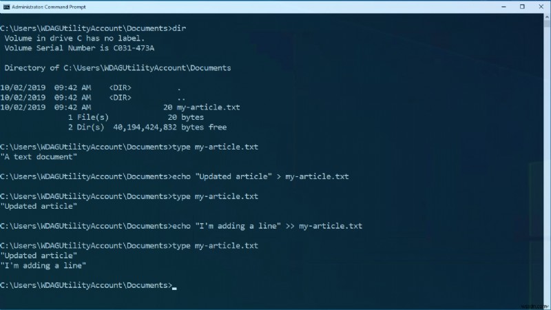 Khái niệm cơ bản về Command Prompt:Làm việc với tệp và thư mục