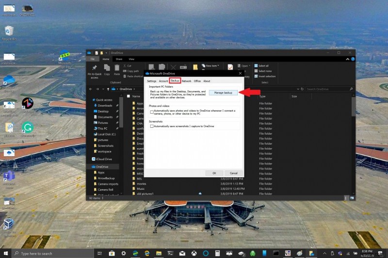 Cách sử dụng sao lưu thư mục OneDrive PC