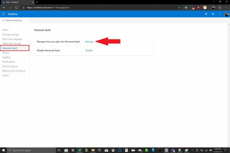 Cách sử dụng OneDrive Personal Vault