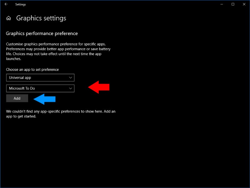 Cách đặt cài đặt hiệu suất đồ họa cho mỗi ứng dụng trong Windows 10