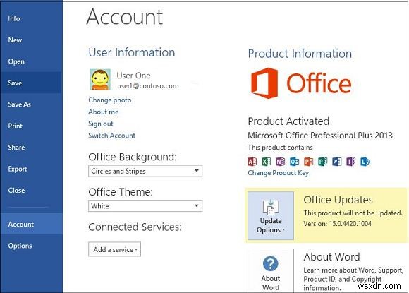 Cách quản lý các bản cập nhật cho Office 365