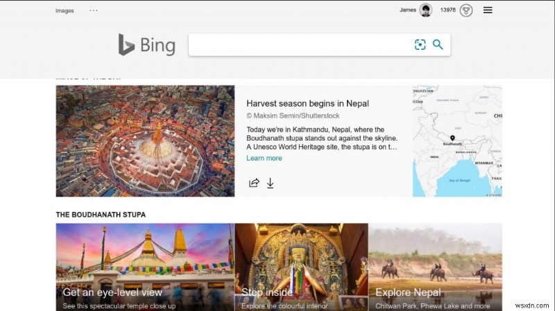Cách ẩn ảnh Bing trong ngày 